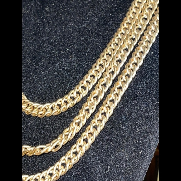 Signed MONET Gold Tone 55” Chain Necklace -Double or Triple for different looks! - Picture 8 of 17